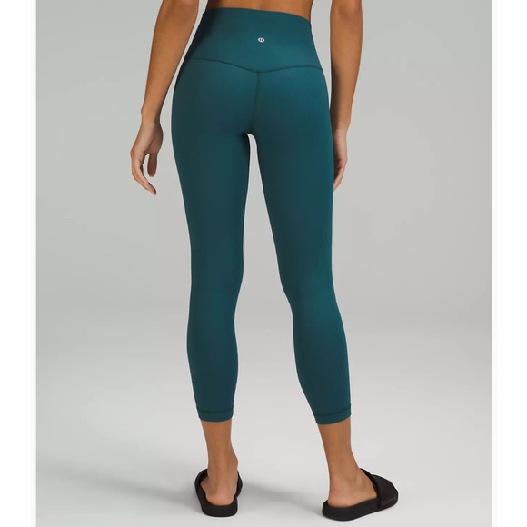 lululemon athletica Pants - Lululemon Align High Rise Ribbed Pant Leggings Green Jasper Size 12 NWT